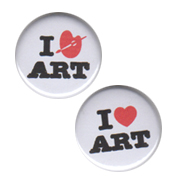 I Love Art Button Badges