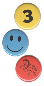 We can print on this range of badges!