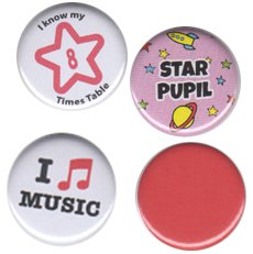 School Button Badges
