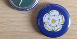 25mm Yorkshire button badges