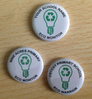 Green Eco badges for your school