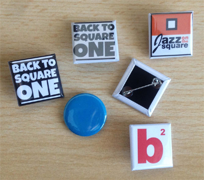 25mm square badges