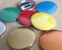 plain 38mm button badges!