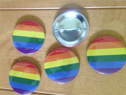 Large Gay Pride Rainbow Badges