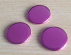 Plain Metallic Pink Button Badges
