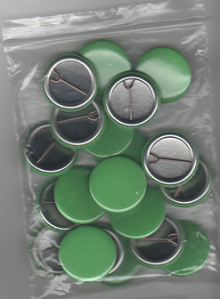 Plain Green Button Badges