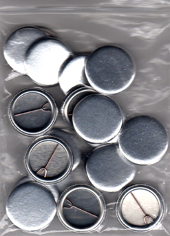 Plain Silver Button Badges
