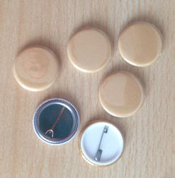 Plain Caramel Button Badges