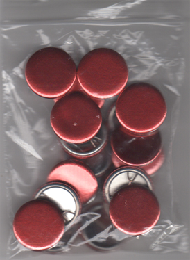 Plain Red Button Badges