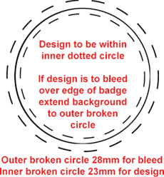 25mm Badge Template