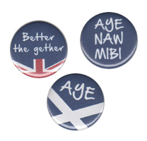 Button Badges For Scottish Independence vote 2014