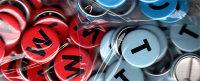 Printed Letter Badges