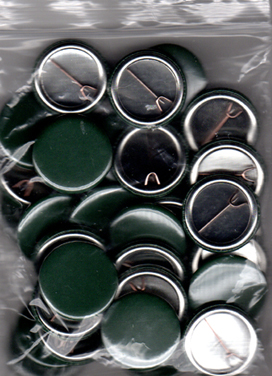 Racing Green Button Badges