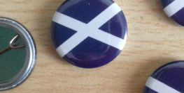 25mm Scottish Saltire Flag button badges